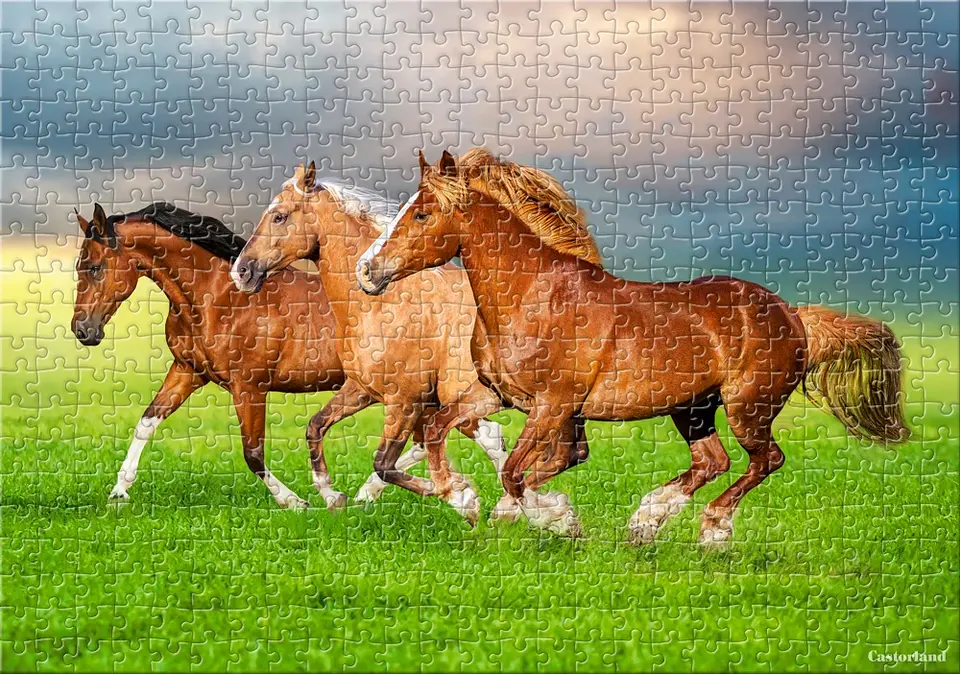 Puzzle 500 Piezas | Caballos Galopando en Primavera 4