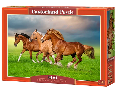 Puzzle 500 Piezas | Caballos Galopando en Primavera
