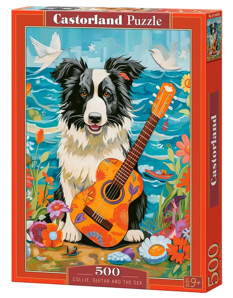 Puzzle 500 Piezas | Collie, Guitarra y el Mar 1