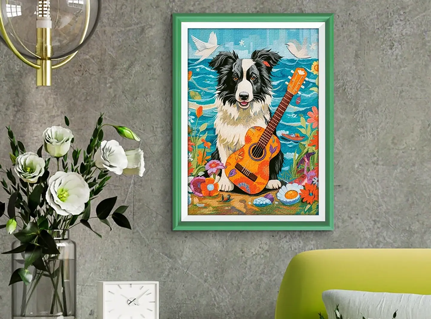 Puzzle 500 Piezas | Collie, Guitarra y el Mar 3