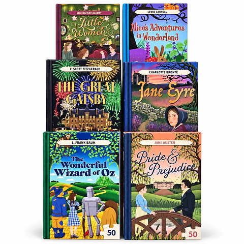 Pack 6 Mini Puzzles Jigsaw Library | 6 x 50 Piezas