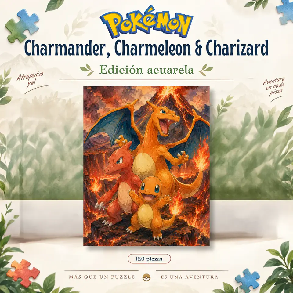 Pack 3 Puzzles Pokémon 120 Piezas – Iniciales de Kanto 3