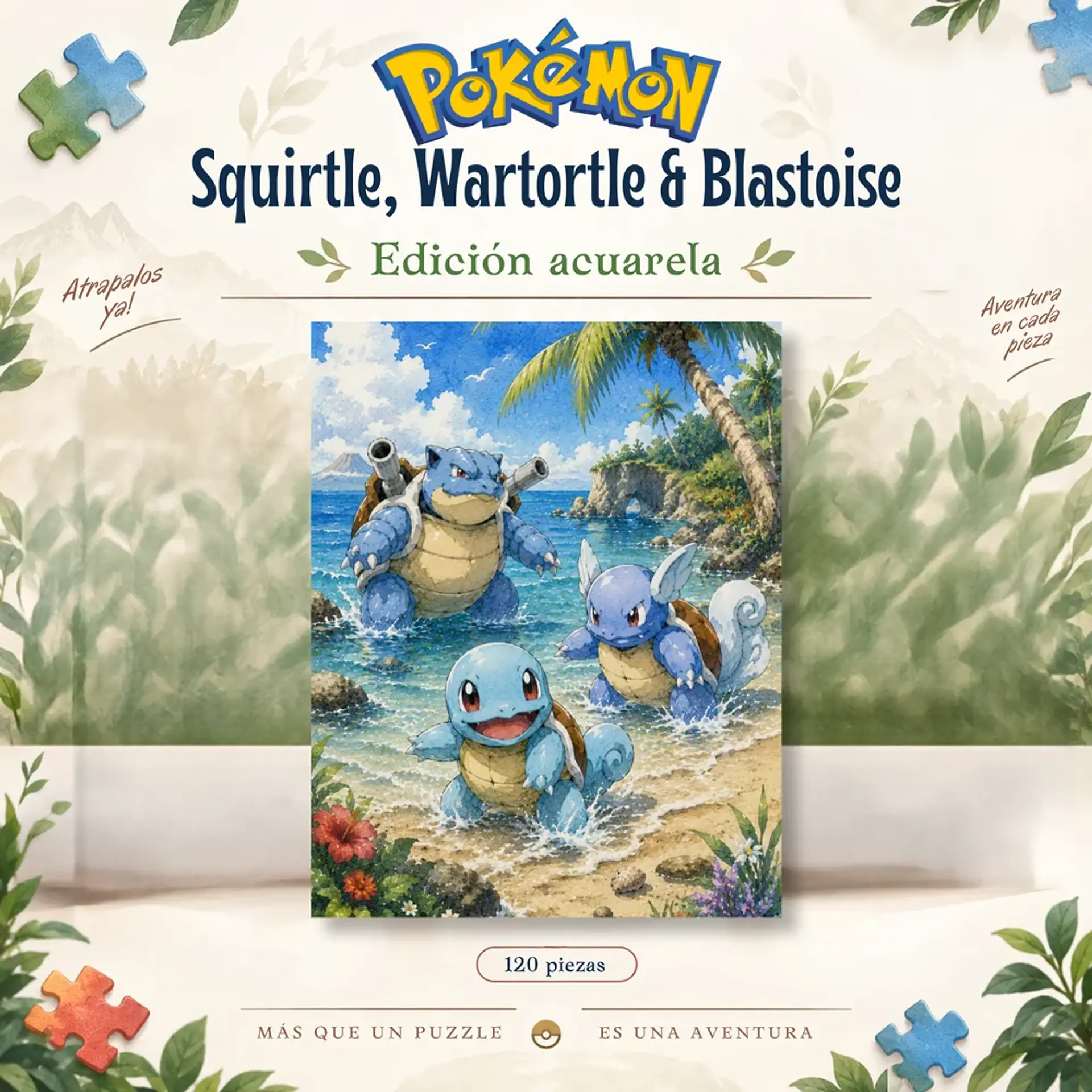 Pack 3 Puzzles Pokémon 120 Piezas – Iniciales de Kanto 4
