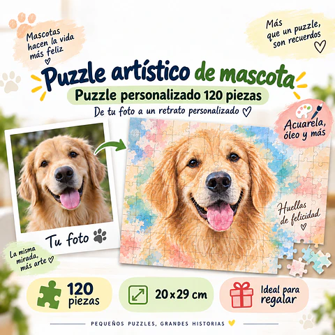 Puzzle Artístico de Mascota | Transforma a tu Peludo