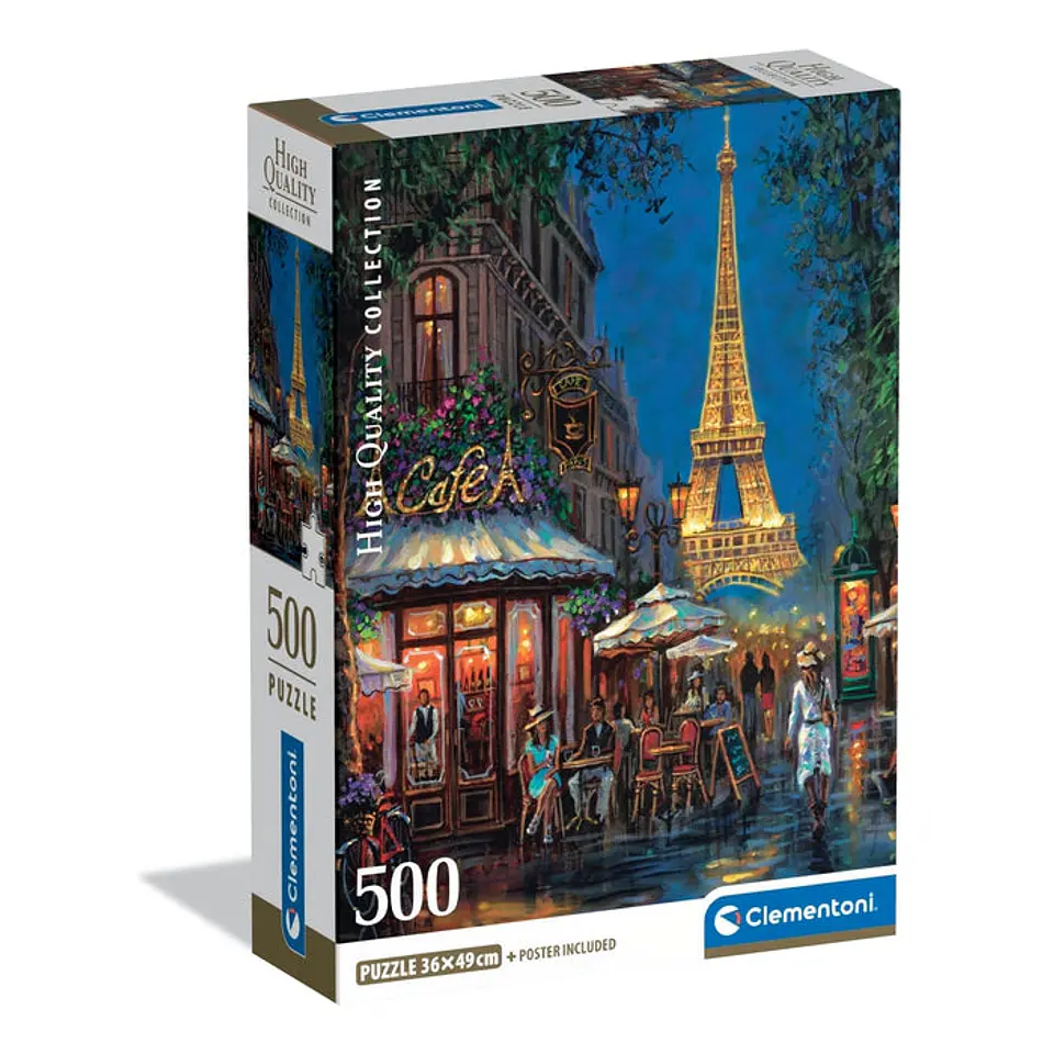 Puzzle 500 Piezas | Noche en el Café de la Torre Eiffel 1