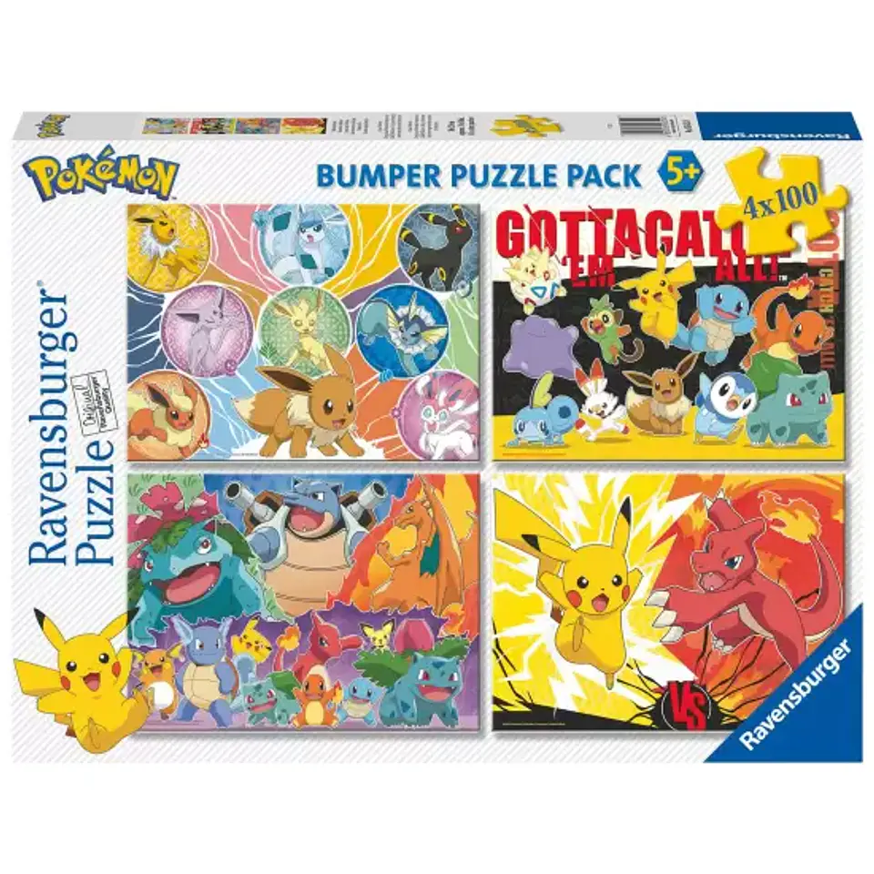 Multipack 4 Puzzles de 100 Piezas | Pokémon 1