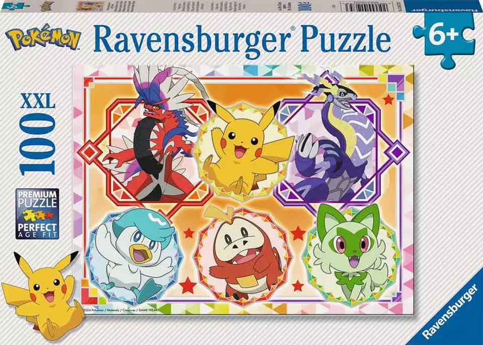 Puzzle 100 Piezas XXL | Pokémon Pikachu y Paldea 1