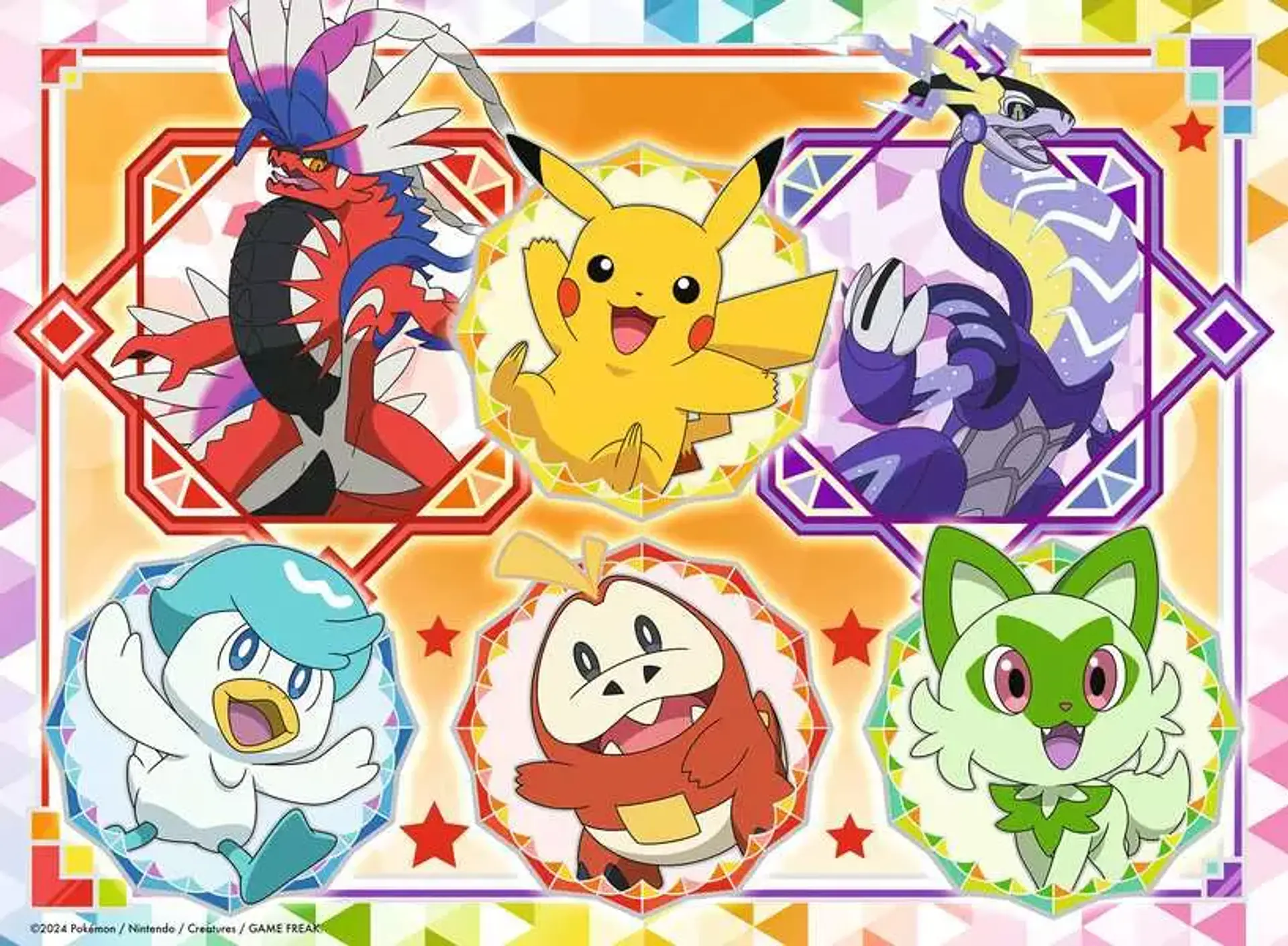 Puzzle 100 Piezas XXL | Pokémon Pikachu y Paldea 2