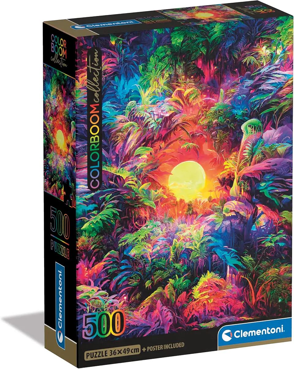 Puzzle 500 Piezas | Colorboom: Amanecer Psicodélico en la Selva 1