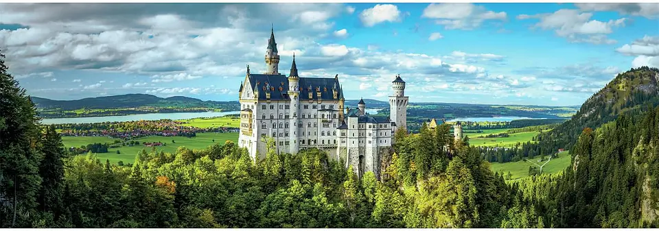 Puzzle 1000 Piezas Panorámico | Castillo de Neuschwanstein 2