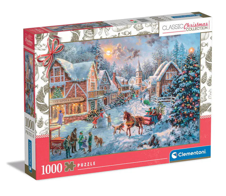 Puzzle 1000 Piezas Panorámico | Preparándose para Navidad 1