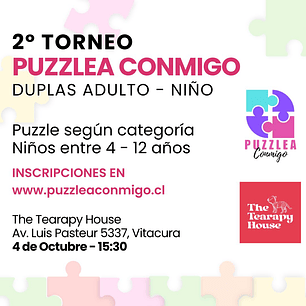 2º Torneo Dupla Adulto - Niño  -- Sábado 4 de octubre -- 15:30 -- The Tearapy House - Vitacura