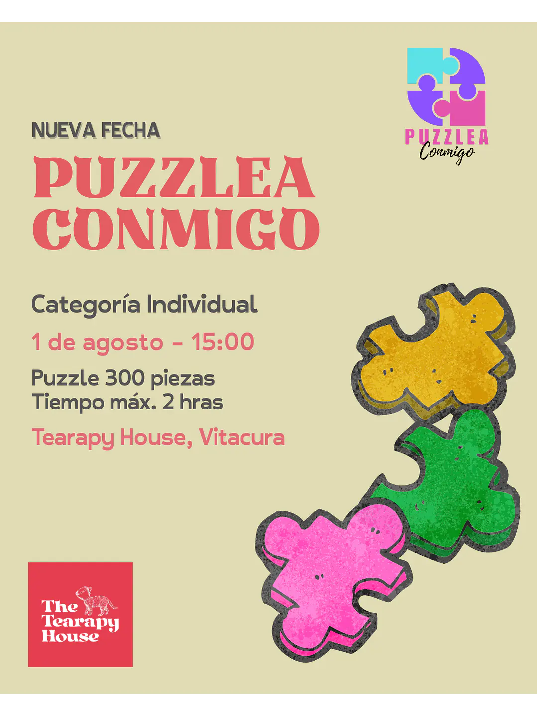 Torneo INDIVIDUAL Adultos  - Sábado 1 de agosto - 15:00 - The Tearapy House - Vitacura 1