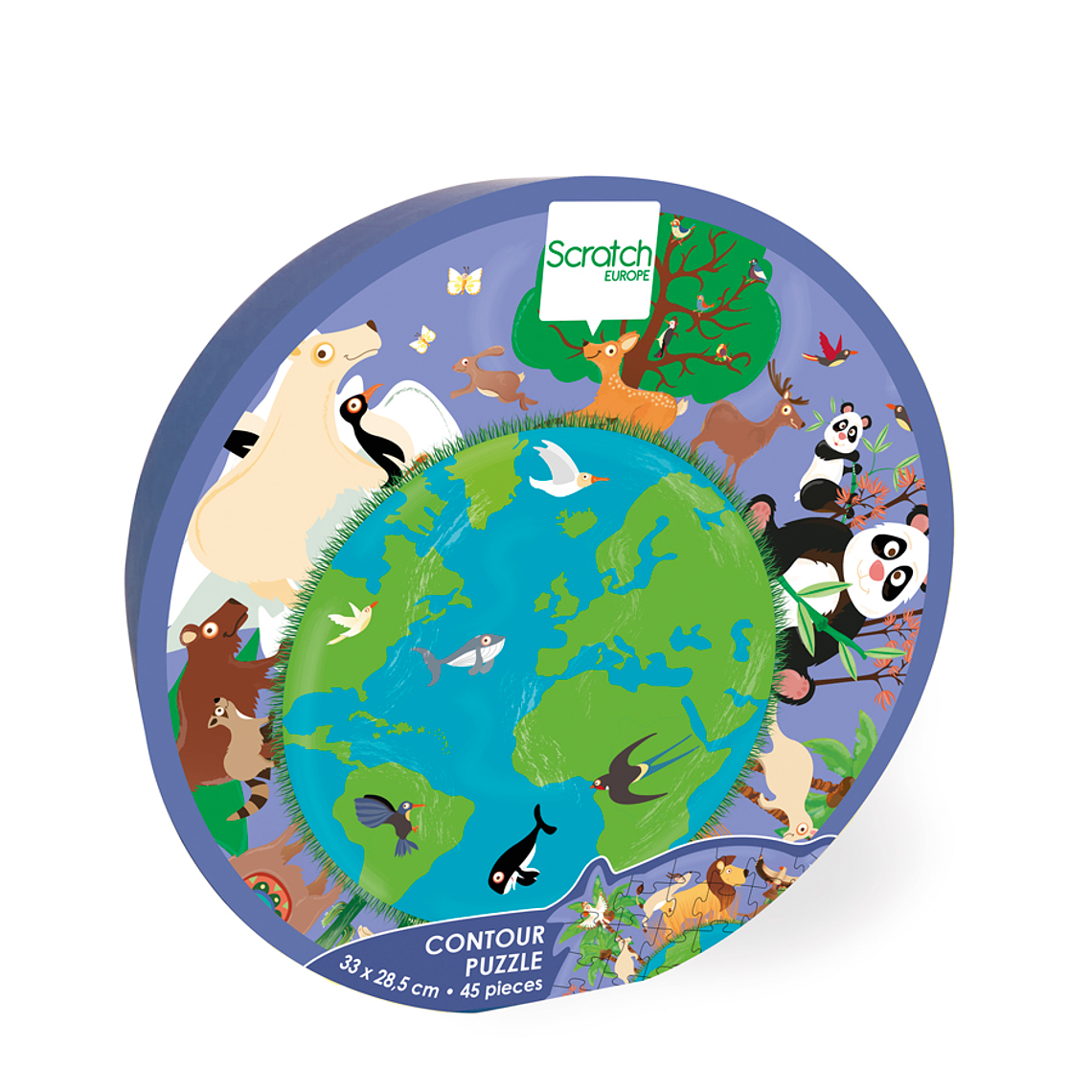 PUZZLE 45PCS CON FORMA, MUNDO 2