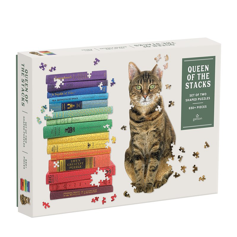 2 PUZZLES CON FORMA 650PCS, QUEEN OF THE STACKS 2
