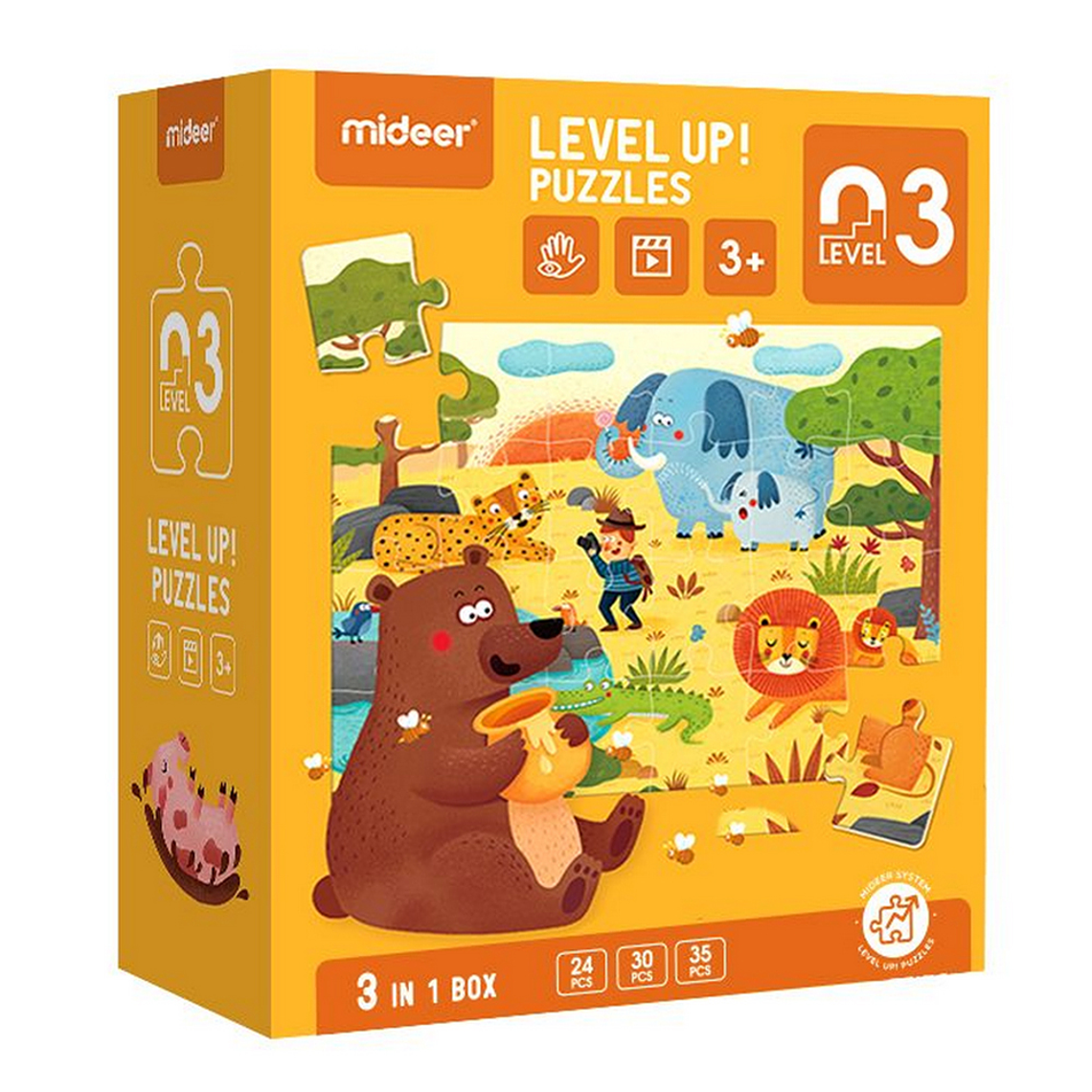 LEVEL UP PUZZLES NIVEL 3 HABITATS NATURALES, 3 PUZZLES 2