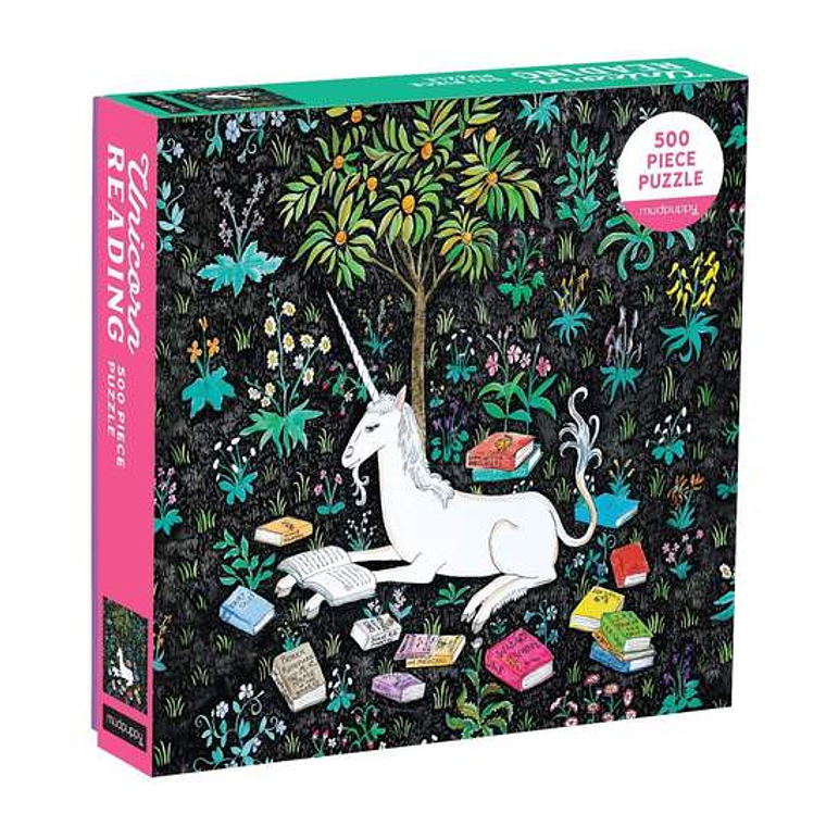 PUZZLE 500PCS, UNICORNIO LEYENDO 2