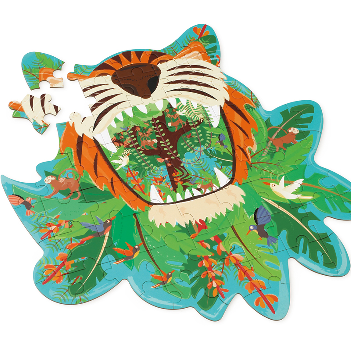 PUZZLE 59PCS CON FORMA, TIGRE 2