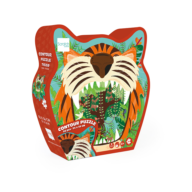 PUZZLE 59PCS CON FORMA, TIGRE 3