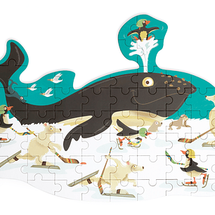 PUZZLE 60PCS CON FORMA, BALLENA