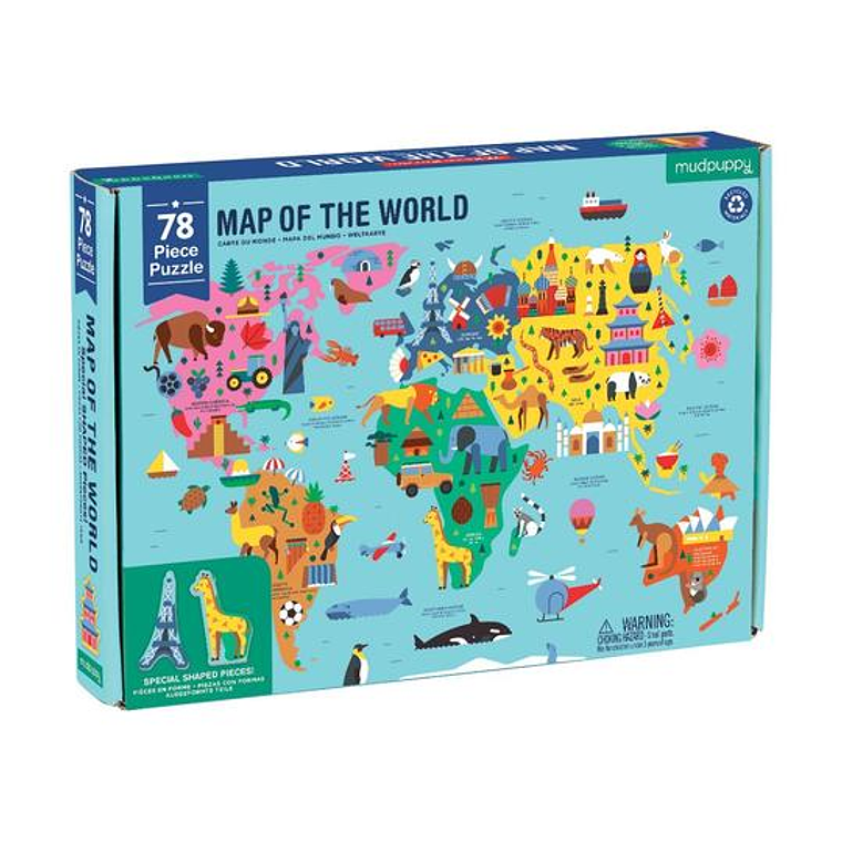 PUZZLE 78PCS, GEOGRAFIA MAPA DEL MUNDO 2