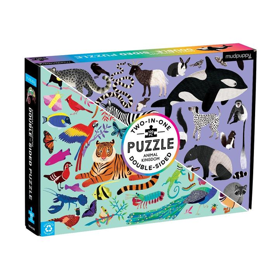 PUZZLE 100PCS DOBLE, MUNDO ANIMAL 1