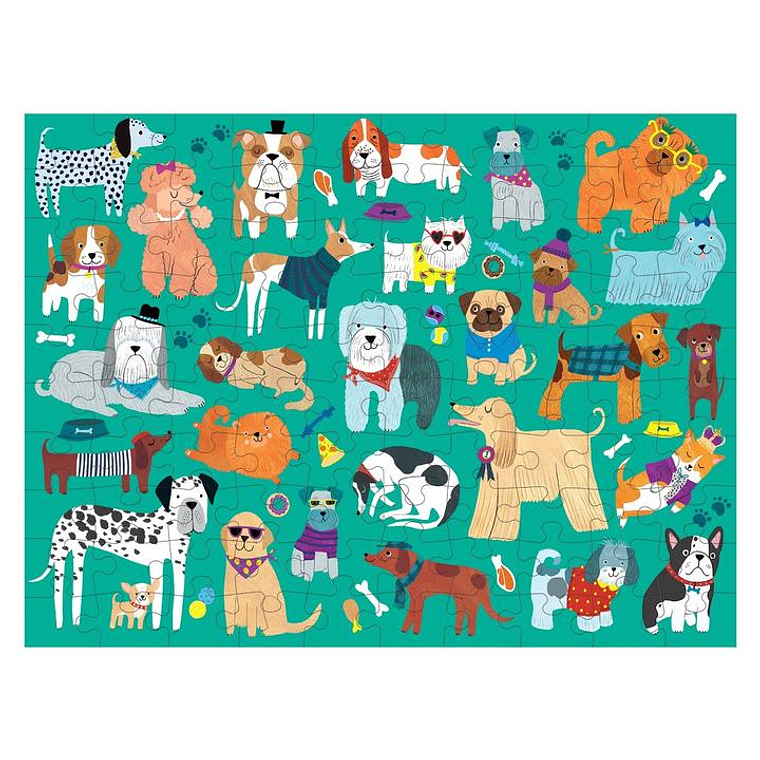 PUZZLE 100PCS DOBLE, PERROS Y GATOS 2