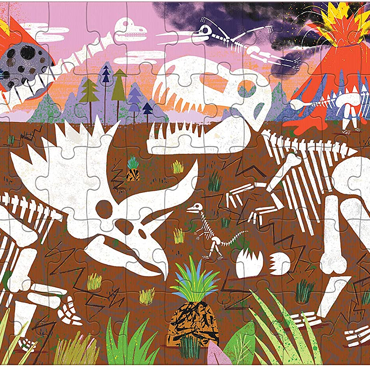 PUZZLE 75PCS LENTICULAR, RUGIDO DE DINOSAURIO 5