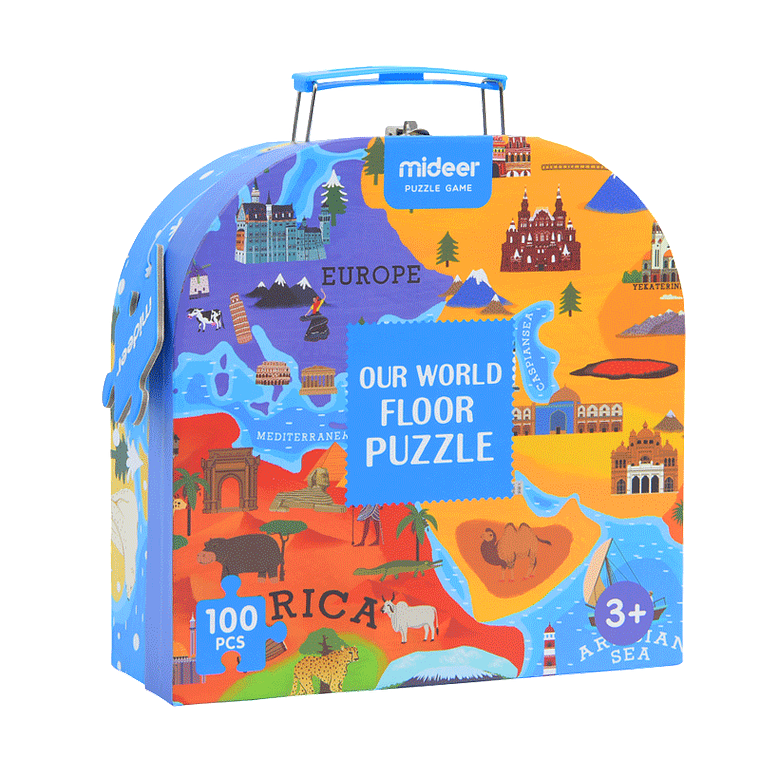 PUZZLE MALETA MI MUNDO 100PCS 2
