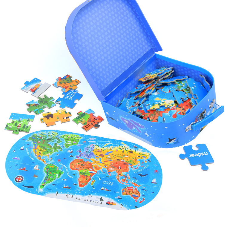 PUZZLE MALETA MI MUNDO 100PCS 3