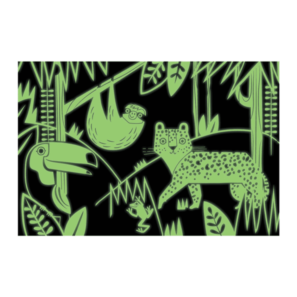 PUZZLE 100PCS QUE BRILLA EN LA OSCURIDAD, LA SELVA 2