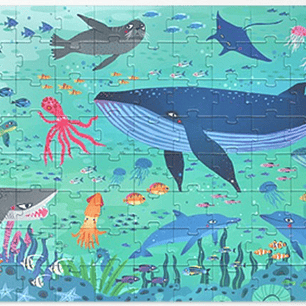 PUZZLE MALETA OCEANO 104PCS