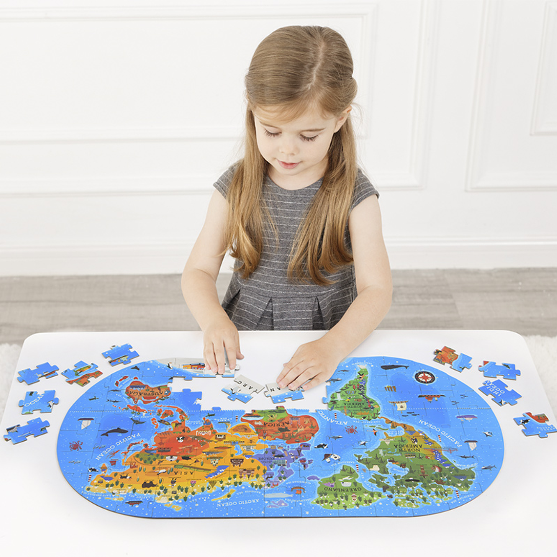 PUZZLE MALETA MI MUNDO 100PCS 4