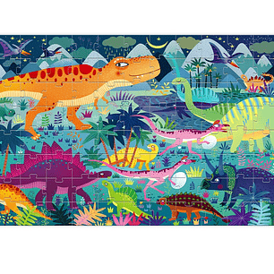 PUZZLE 104PCS MALETA, DINOSAURIOS