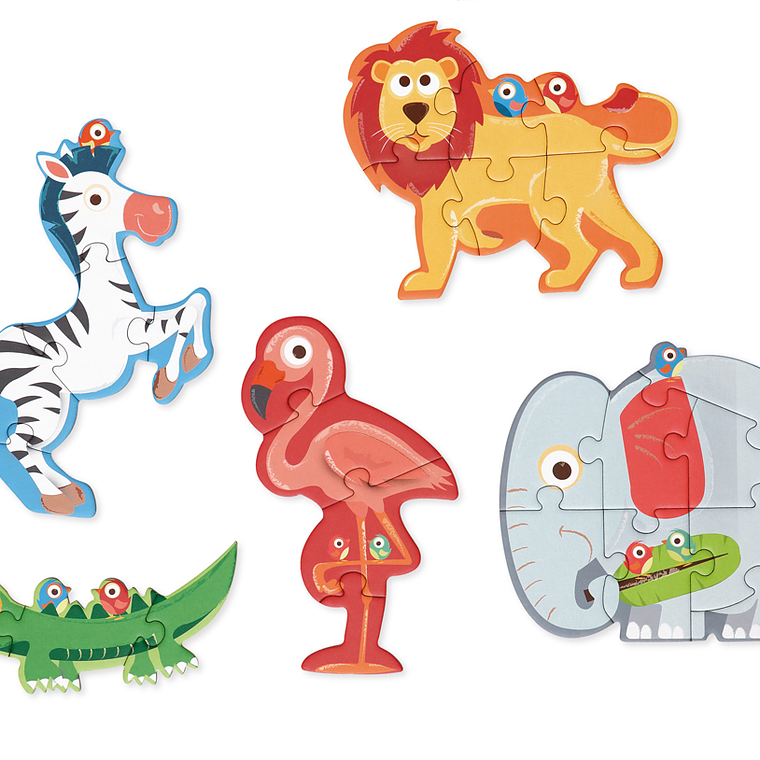 PUZZLE PROGRESIVO SAFARI, 5 PUZZLES 1