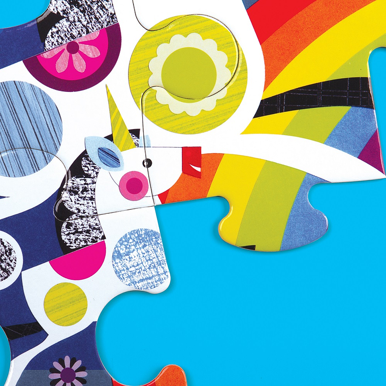 PUZZLE 12PCS EN ESTUCHE, UNICORNIOS 3