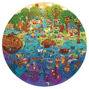 PUZZLE 150PCS REDONDO, UN DIA EN EL BOSQUE 