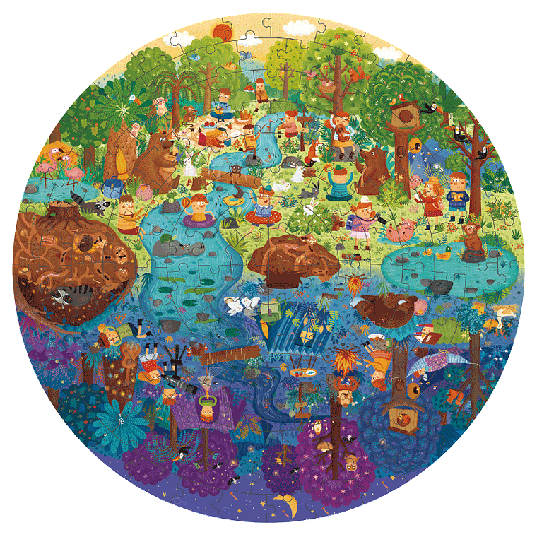 PUZZLE 150PCS REDONDO, UN DIA EN EL BOSQUE  1