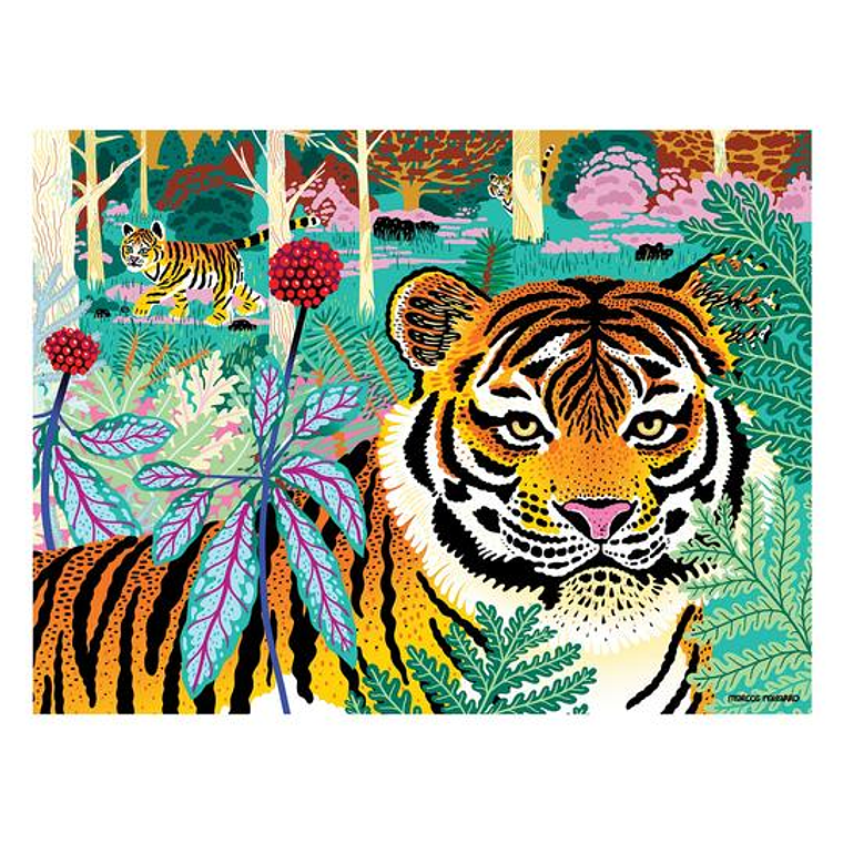PUZZLE 300PCS, TIGRE SIBERIANO, PELIGRO DE EXTINCIÓN 1