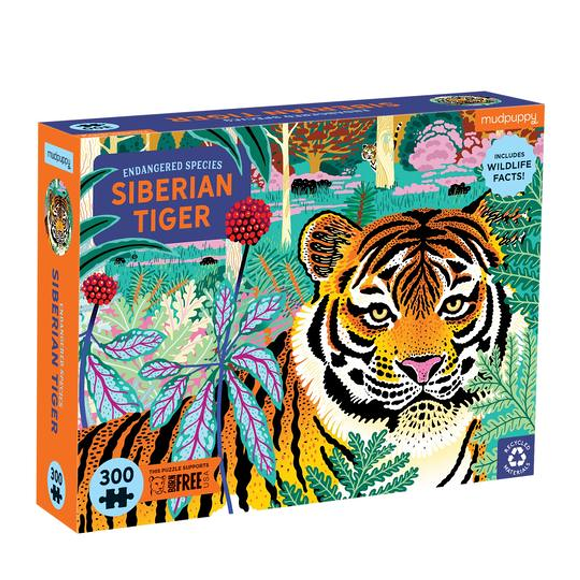 PUZZLE 300PCS, TIGRE SIBERIANO, PELIGRO DE EXTINCIÓN 3