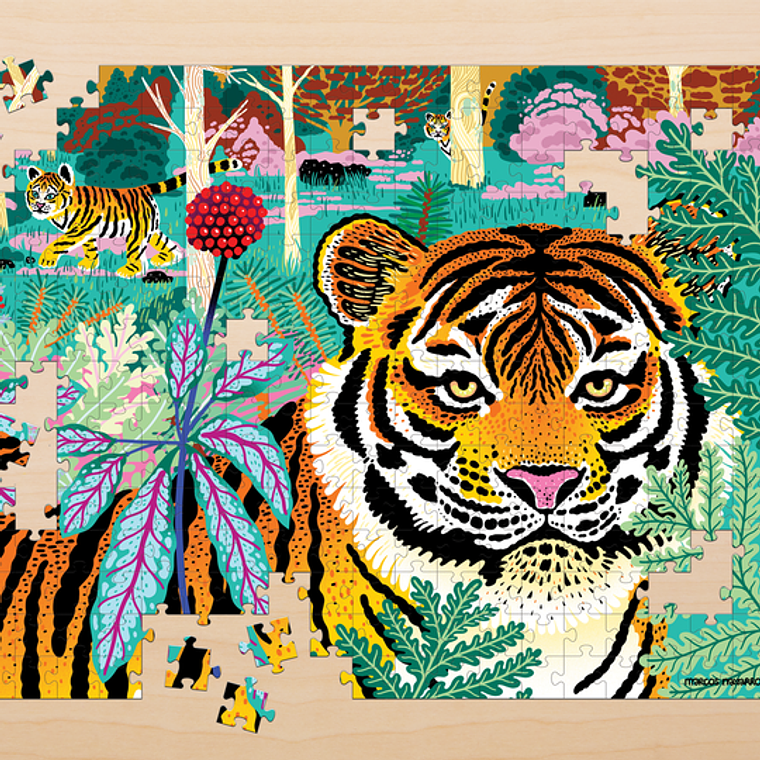 PUZZLE 300PCS, TIGRE SIBERIANO, PELIGRO DE EXTINCIÓN 5
