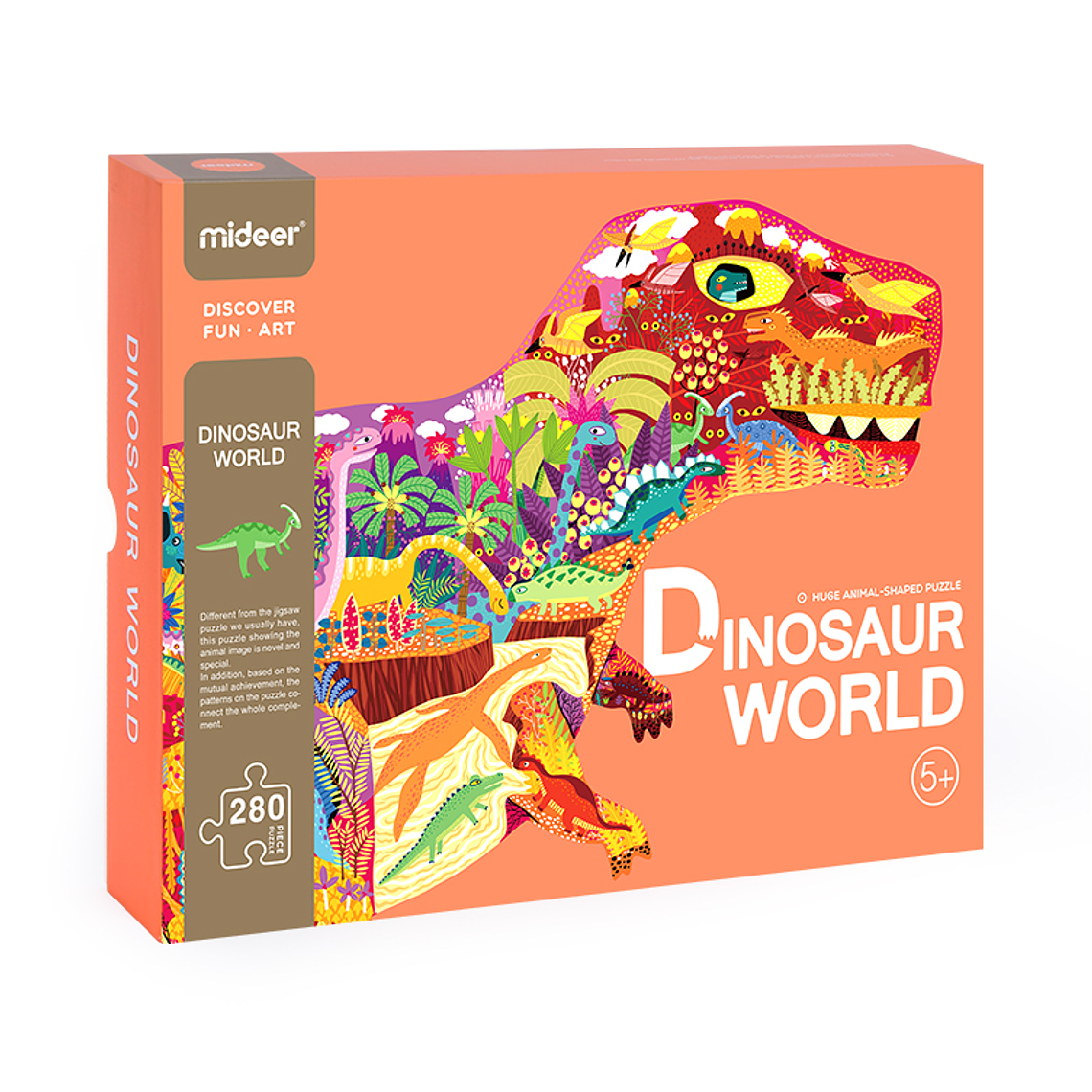 PUZZLE 280PCS CON FORMA, DINOSAURIOS 3