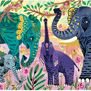 PUZZLE 300PCS, ELEFANTE ASIATICO, PELIGRO DE EXTINCIÓN