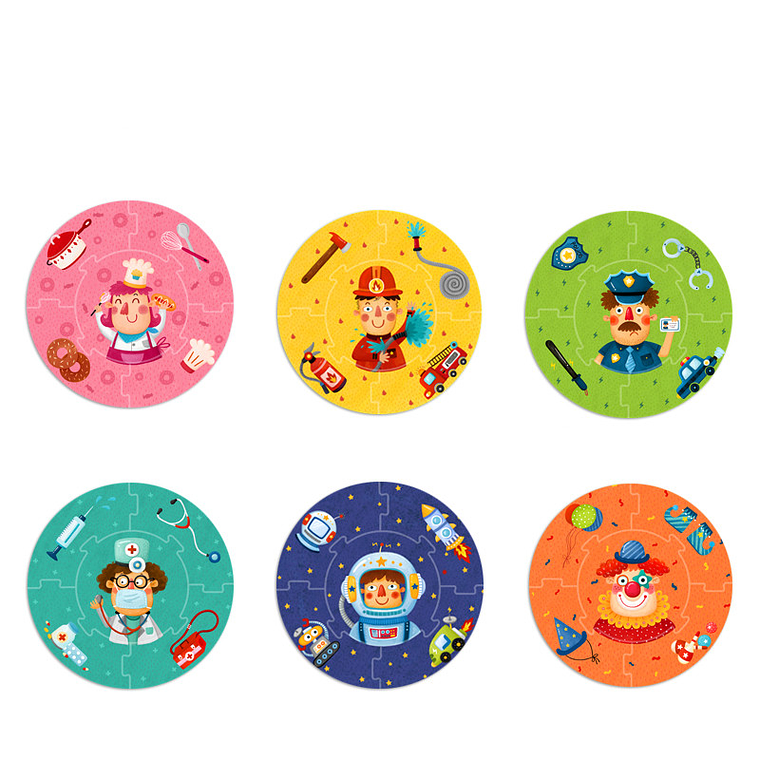 PUZZLE 30PCS REDONDO, PROFESIONES  1