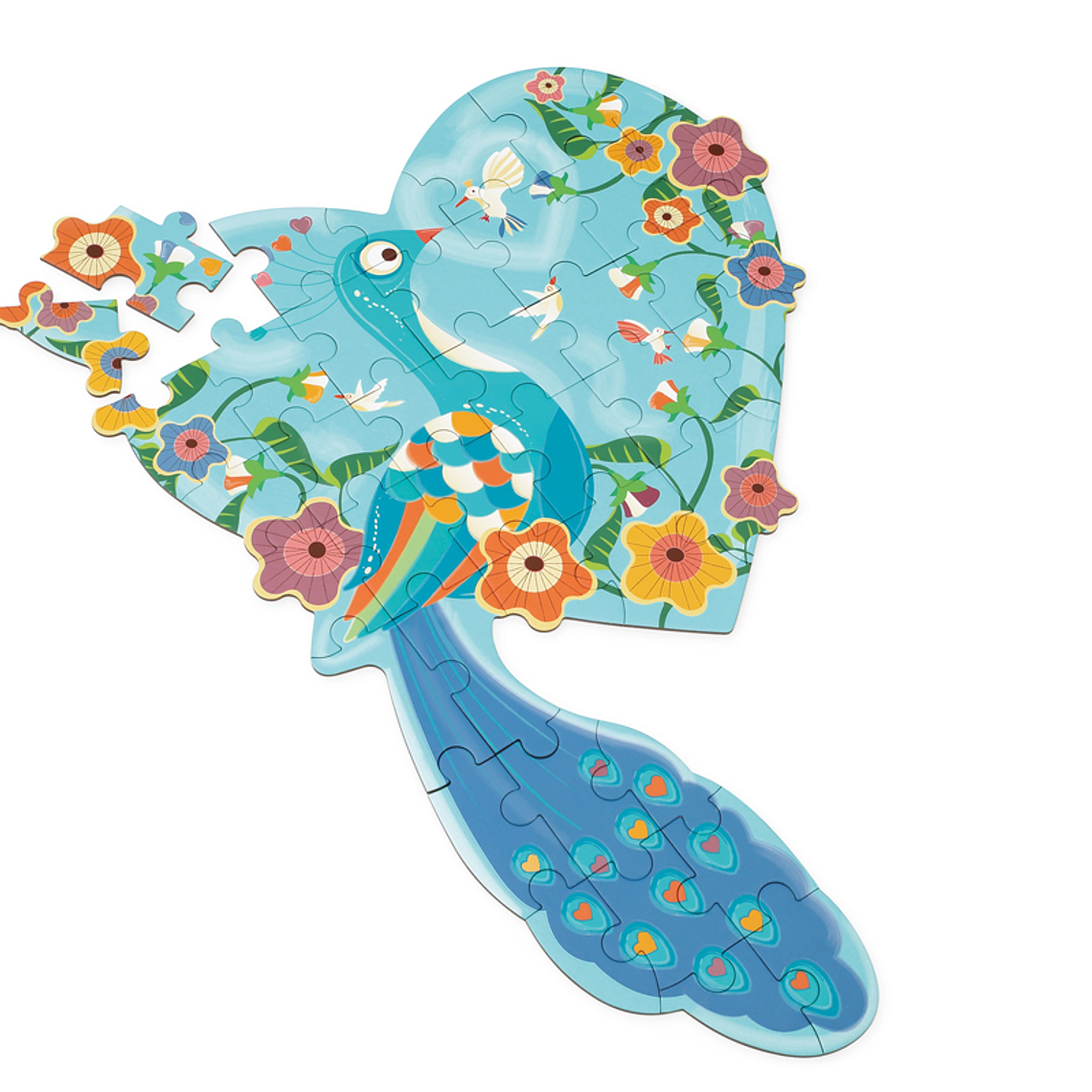 PUZZLE 40PCS CON FORMA, PAVO REAL 2