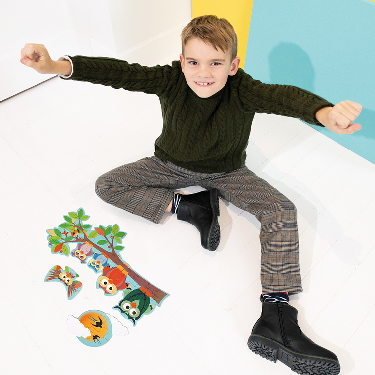 PUZZLE 39PCS DOBLE CON FORMA, BUHO 5