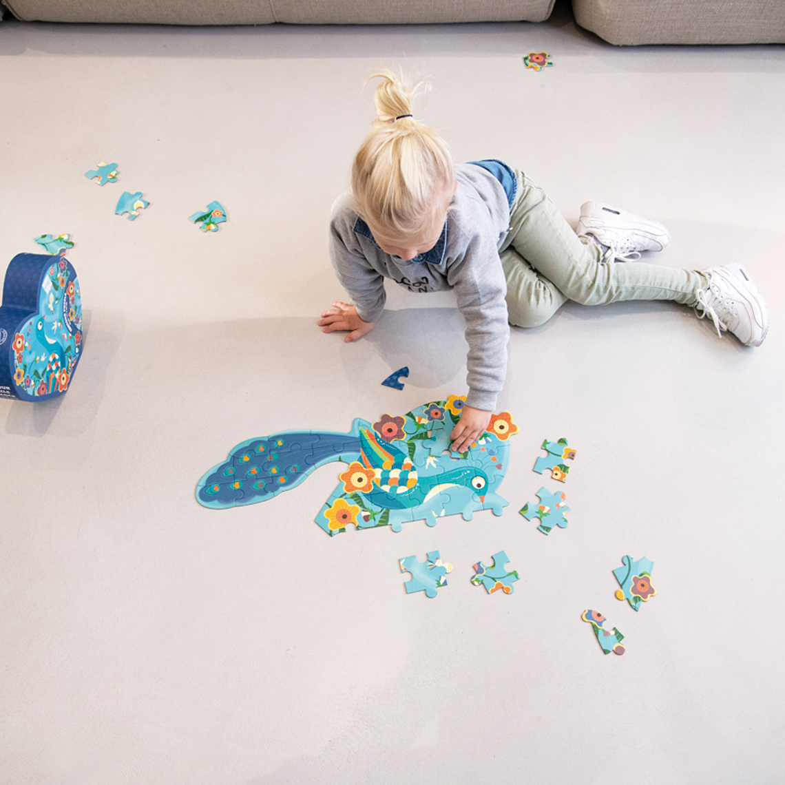 PUZZLE 40PCS CON FORMA, PAVO REAL 4