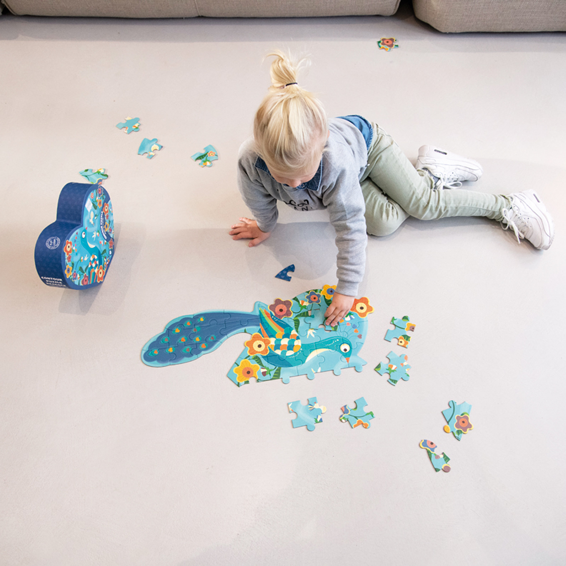 PUZZLE 40PCS CON FORMA, PAVO REAL 5