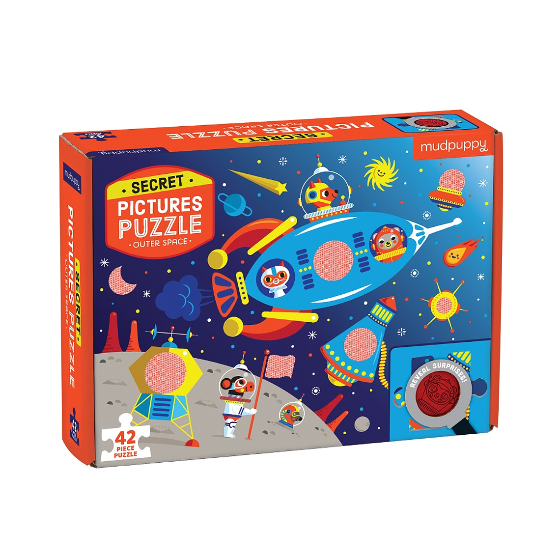 PUZZLE 42PCS CON DIBUJOS SECRETOS, ESPACIO EXTERIOR 2