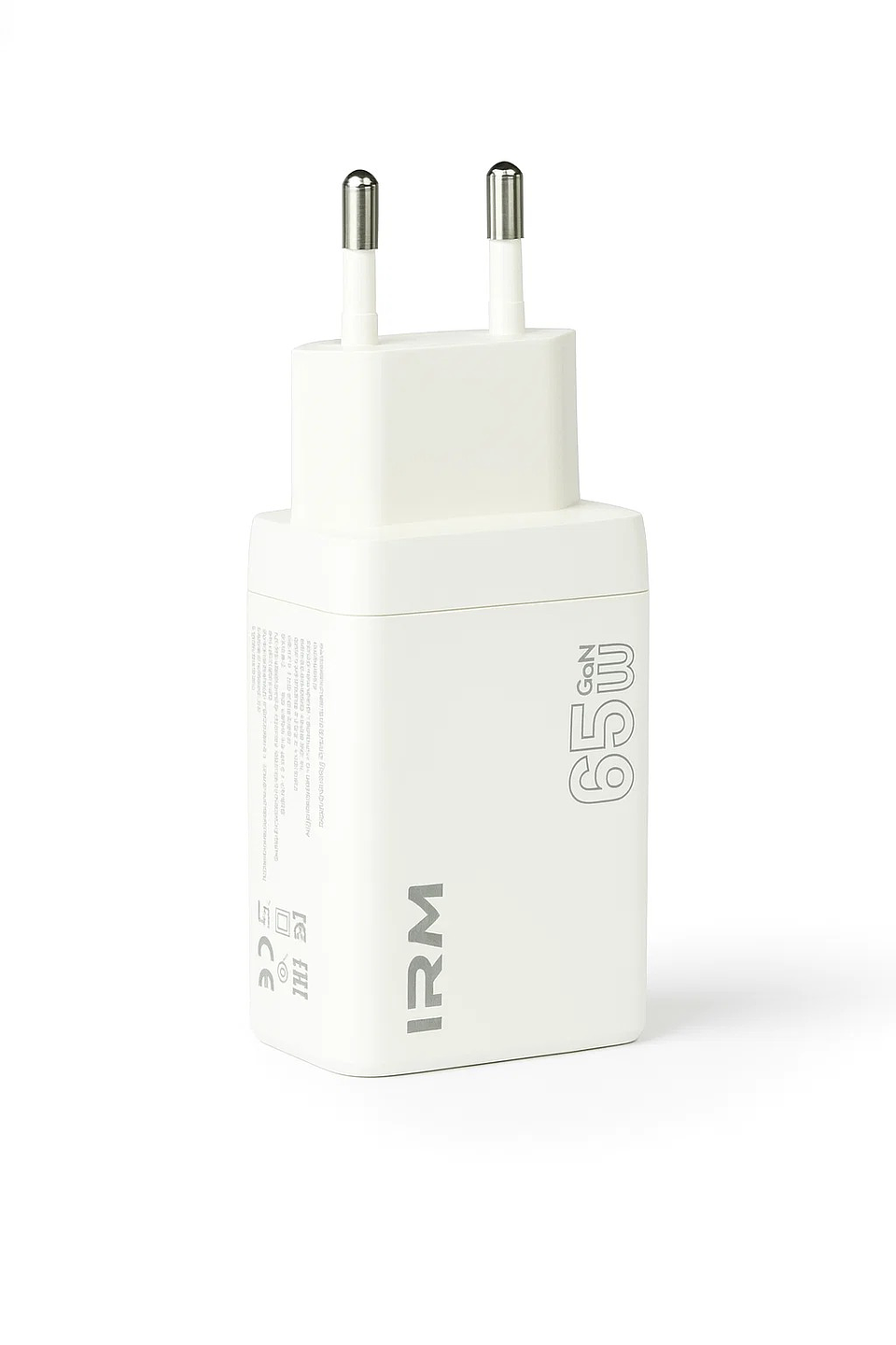 Cargador rápido GaN 65W doble puerto – IRM 3